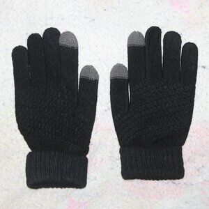 Brand New Black Winter Sports Gloves Acrylic Knitted